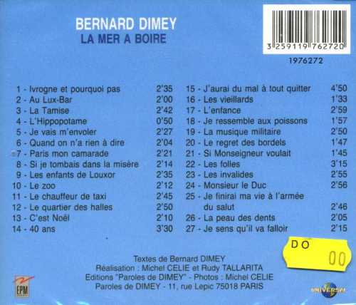 Bernard Dimey La mer  boire